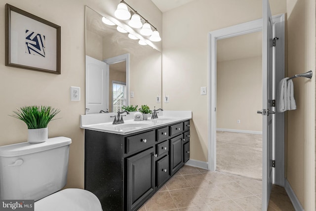 4403 Cedar Reach Ln, Bowie, MD 20720 - full bath with double vanity and tile patterned floors