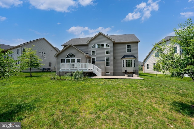 4403 Cedar Reach Ln, Bowie, MD 20720 - back of house with a patio, a deck, and a yard