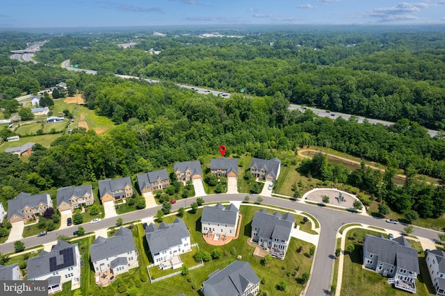 4403 Cedar Reach Ln, Bowie, MD 20720 - aerial perspective of suburban area featuring a heavily wooded area