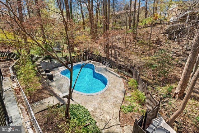 1426 Highwood Dr, Mclean, VA 22101 - view of pool featuring a fenced backyard and a patio area