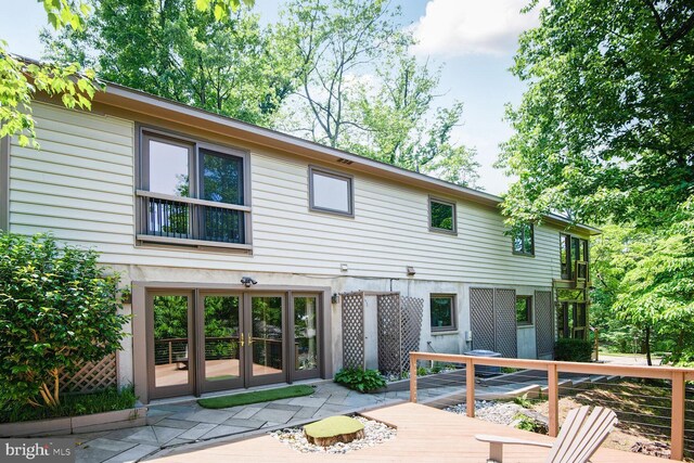 1534 Circle Dr, Annapolis, MD 21409 - back of house with french doors and a deck