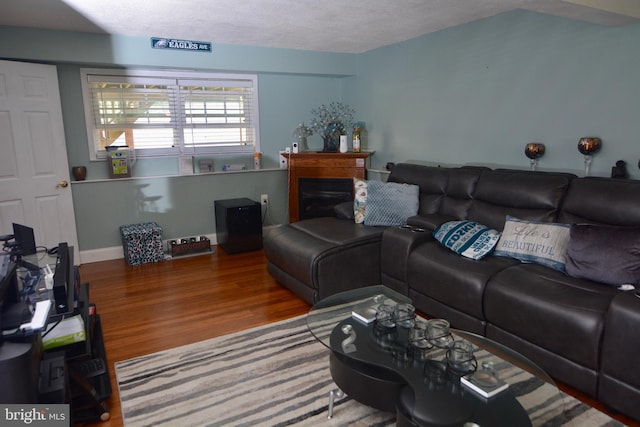 7 Caldwell Ave, Marlton, NJ 08053 - living room with wood finished floors and a textured ceiling