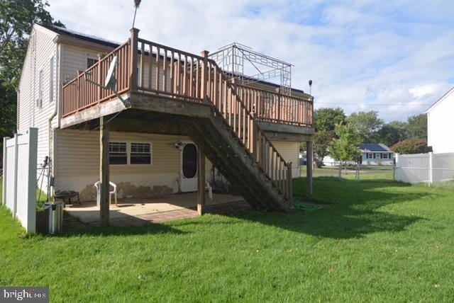 7 Caldwell Ave, Marlton, NJ 08053 - rear view of house featuring a deck, a patio, and stairs