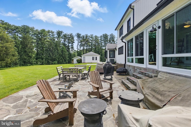 65 Hillcrest Ln, North East, MD 21901 - view of patio with an outdoor fire pit