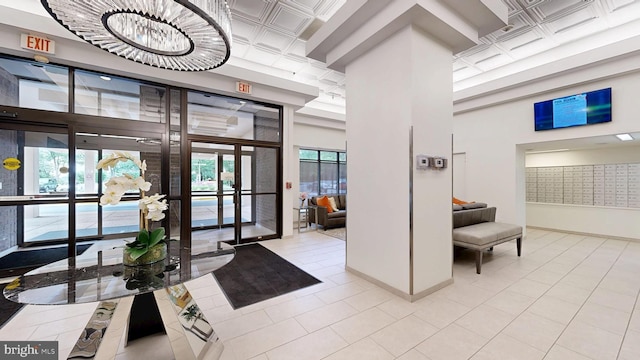 1808 Old Meadow Rd Unit 1015, Mclean, VA 22102 - building lobby featuring an ornate ceiling and a high ceiling