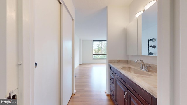 1808 Old Meadow Rd Unit 1015, Mclean, VA 22102 - bathroom featuring wood finished floors and vanity