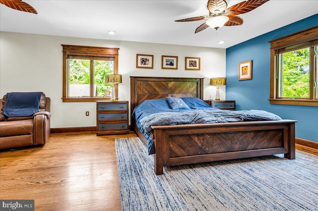 13 Quartz Mill Rd, Newark, DE 19711 - bedroom featuring multiple windows, baseboards, hardwood / wood-style floors, and recessed lighting