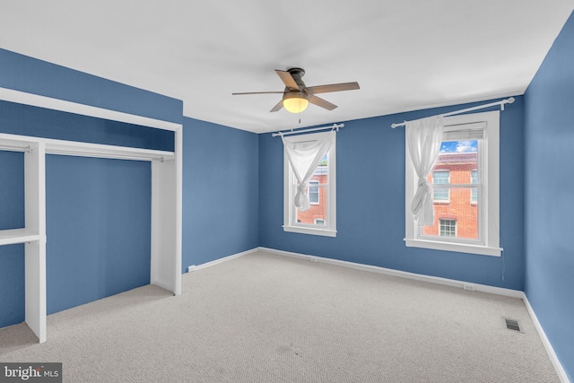 109 E Clement St, Baltimore, MD 21230 - unfurnished bedroom with carpet, a closet, and ceiling fan