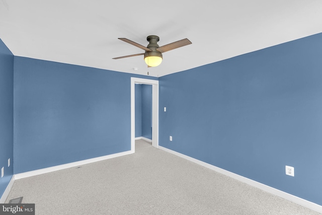 109 E Clement St, Baltimore, MD 21230 - carpeted empty room featuring ceiling fan and baseboards
