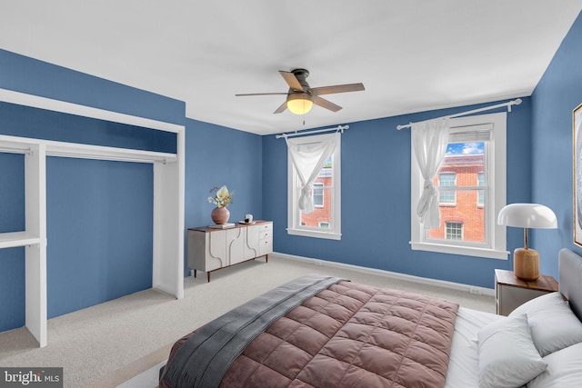 109 E Clement St, Baltimore, MD 21230 - bedroom with carpet floors and ceiling fan