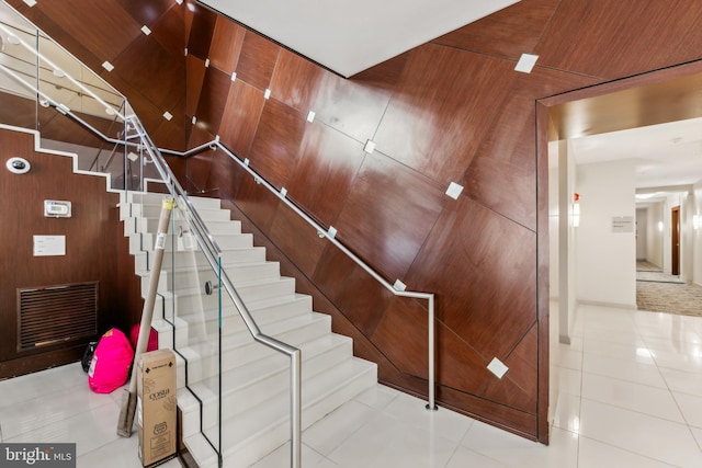 440 L St NW Unit 901, Washington, DC 20001 - stairs featuring tile patterned flooring