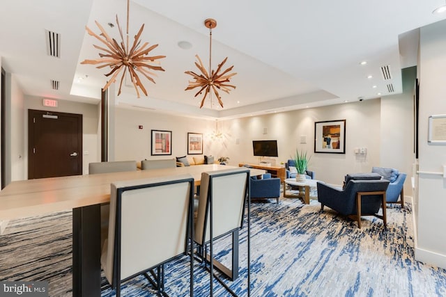 440 L St NW Unit 901, Washington, DC 20001 - interior space with a raised ceiling, recessed lighting, and baseboards