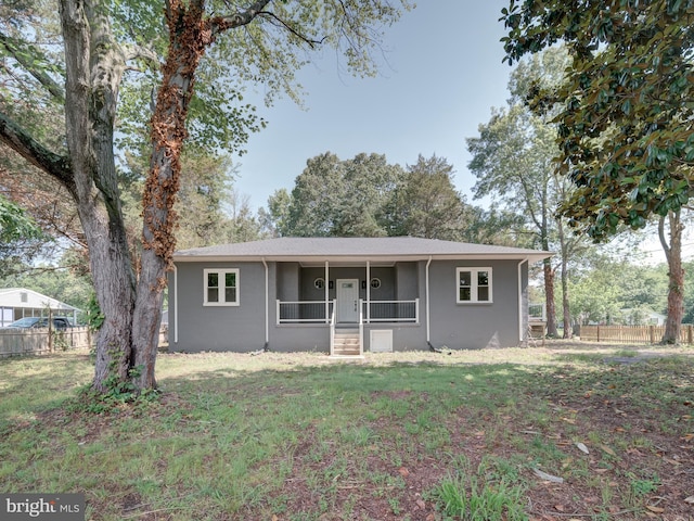 401 Bryan Point Rd, Accokeek, MD 20607 - ranch-style home with stucco siding and a porch