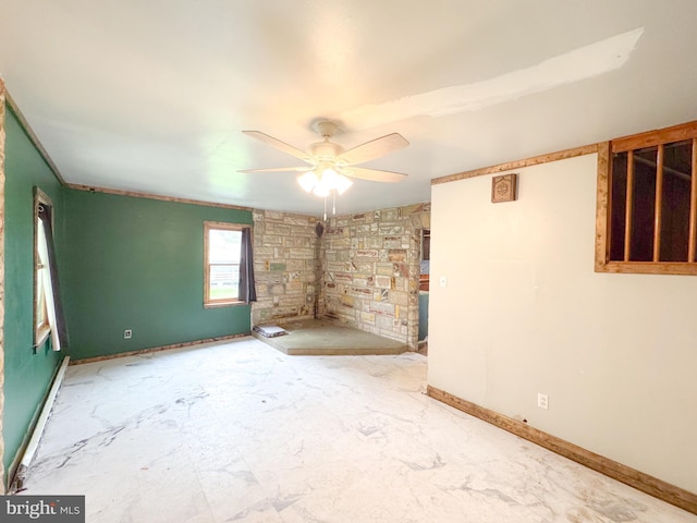3709 US Highway 522 N, Lewistown, PA 17044 - spare room featuring a ceiling fan and baseboards