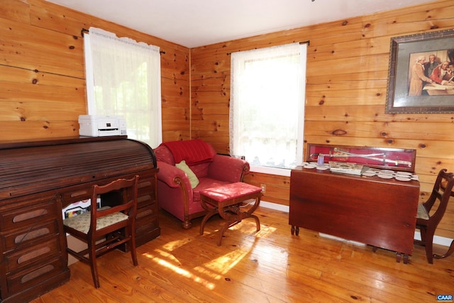 5254 Havenwood Ln, Schuyler, VA 22969 - bedroom with multiple windows, wood finished floors, and wooden walls