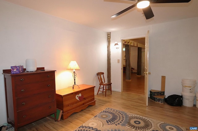 5254 Havenwood Ln, Schuyler, VA 22969 - sitting room featuring ceiling fan and light wood finished floors