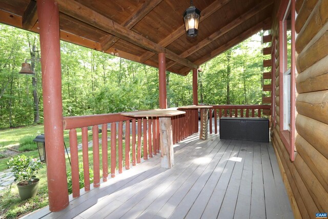 5254 Havenwood Ln, Schuyler, VA 22969 - view of wooden deck