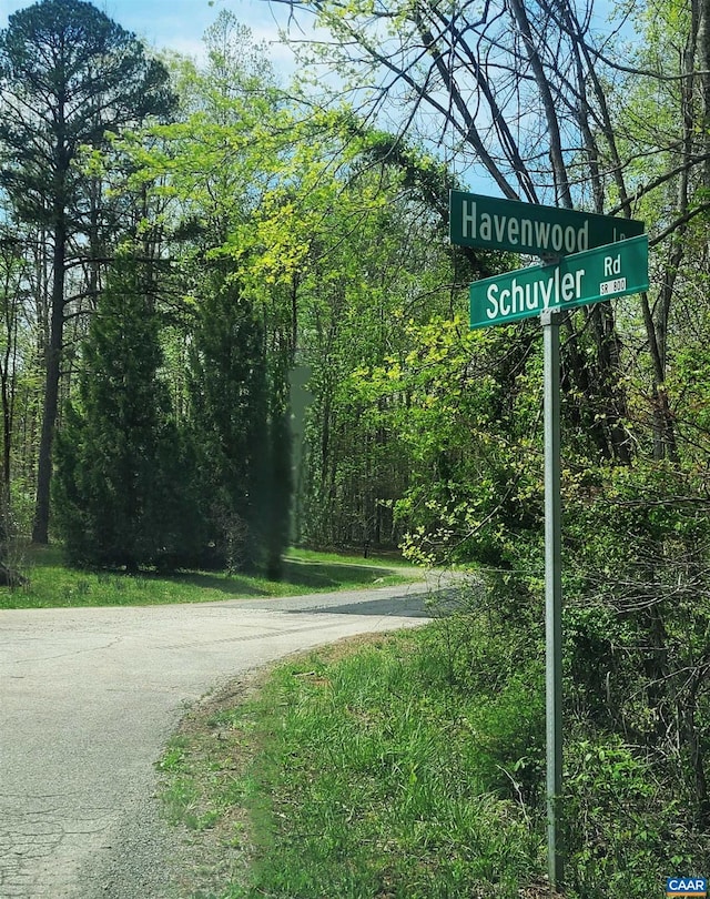 5254 Havenwood Ln, Schuyler, VA 22969 - view of asphalt road with a view of trees
