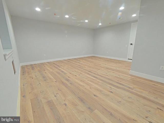3143 W Montgomery Ave, Philadelphia, PA 19121 - empty room featuring light wood finished floors, recessed lighting, and baseboards