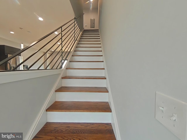 3143 W Montgomery Ave, Philadelphia, PA 19121 - staircase featuring recessed lighting