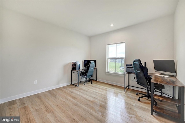 48 Winifred Dr, Hanover, PA 17331 - office space featuring baseboards, wood finished floors, and recessed lighting