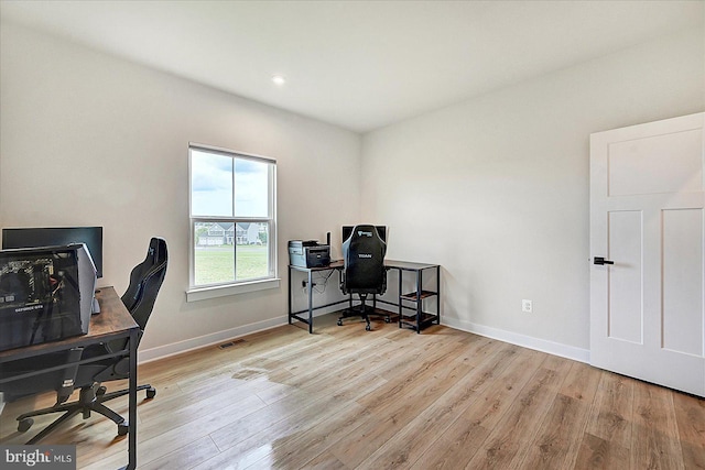 48 Winifred Dr, Hanover, PA 17331 - office space with baseboards, wood finished floors, and recessed lighting