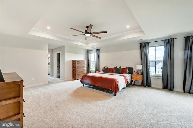 48 Winifred Dr, Hanover, PA 17331 - bedroom featuring a raised ceiling, light colored carpet, multiple windows, and recessed lighting