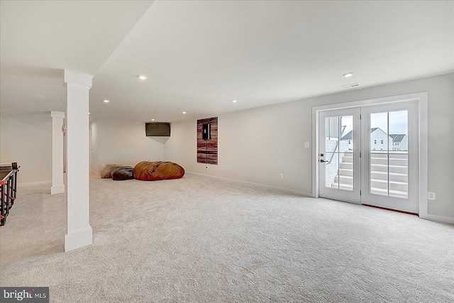48 Winifred Dr, Hanover, PA 17331 - basement featuring carpet, baseboards, and recessed lighting