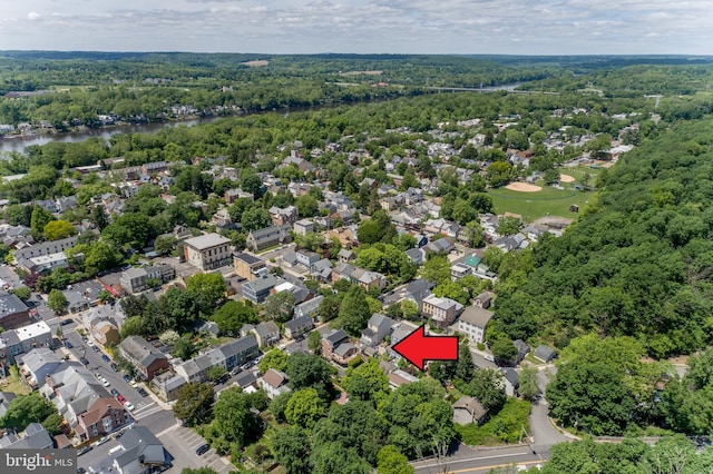 72 N Franklin St Unit A, Lambertville, NJ 08530 - drone / aerial view of a forest and a large body of water