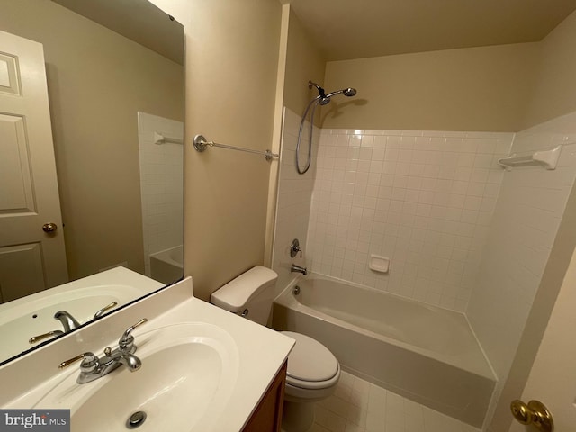 23402 Winemiller Way, Clarksburg, MD 20871 - full bath with toilet, vanity, shower / bath combination, and tile patterned floors