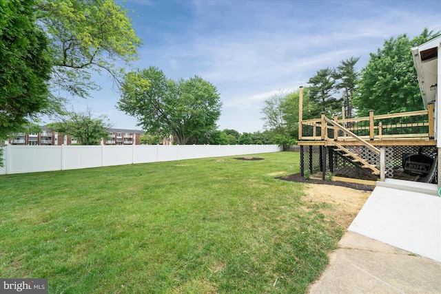 4 Hawkesbury Ct, Newark, DE 19702 - view of yard featuring a wooden deck and stairs