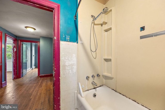 907 W Twenty Fifth St, Wilmington, DE 19802 - full bathroom featuring shower / bathtub combination and wood finished floors