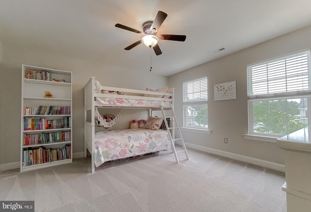 24655 Broad Creek Dr, Hollywood, MD 20636 - carpeted bedroom featuring baseboards and ceiling fan