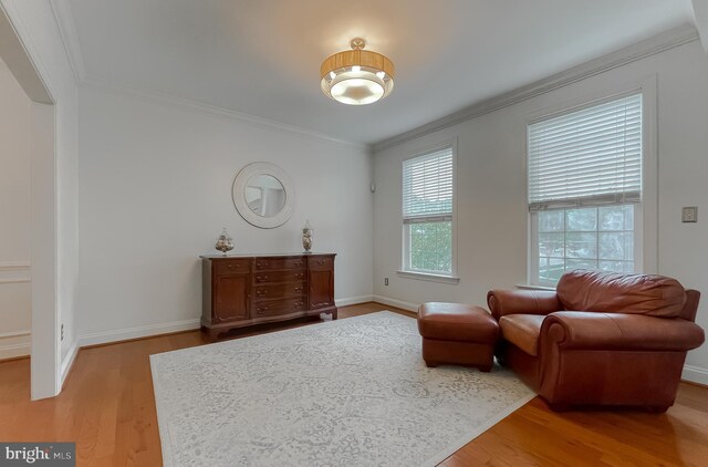 24655 Broad Creek Dr, Hollywood, MD 20636 - sitting room with ornamental molding, light wood-style floors, and baseboards