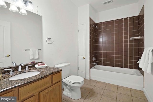 1109 Cherry Point Rd, West River, MD 20778 - full bathroom featuring tile patterned flooring, vanity, shower / bath combination, and toilet