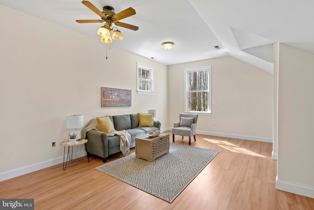 1109 Cherry Point Rd, West River, MD 20778 - living area with light wood-style floors, baseboards, and ceiling fan
