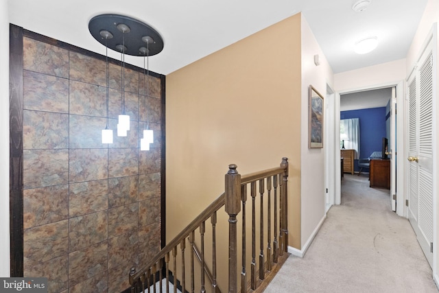 1319 Gwynedale Way, Lansdale, PA 19446 - hall featuring an upstairs landing, carpet, and baseboards
