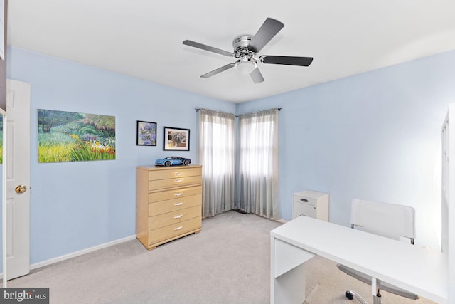 1319 Gwynedale Way, Lansdale, PA 19446 - office featuring light colored carpet, a ceiling fan, and baseboards