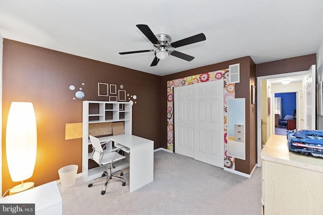 1319 Gwynedale Way, Lansdale, PA 19446 - office space with light colored carpet, a ceiling fan, and baseboards