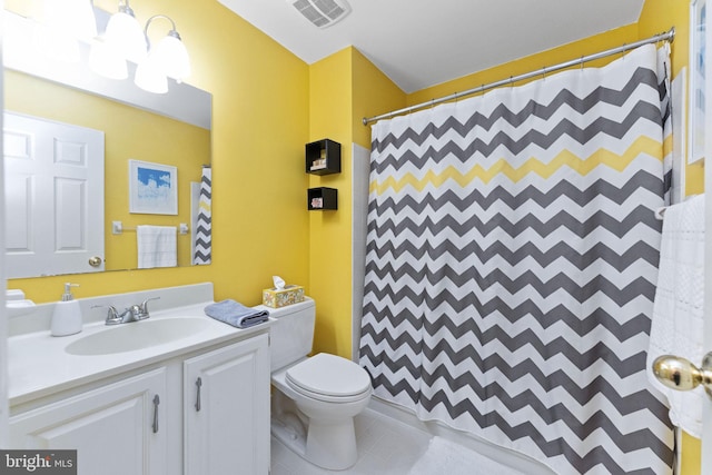 1319 Gwynedale Way, Lansdale, PA 19446 - full bath with toilet, vanity, a shower with shower curtain, and tile patterned flooring
