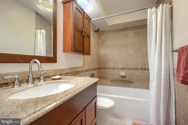 23 Faraday Dr, Lutherville Timonium, MD 21093 - bathroom with shower / tub combo, vanity, and toilet
