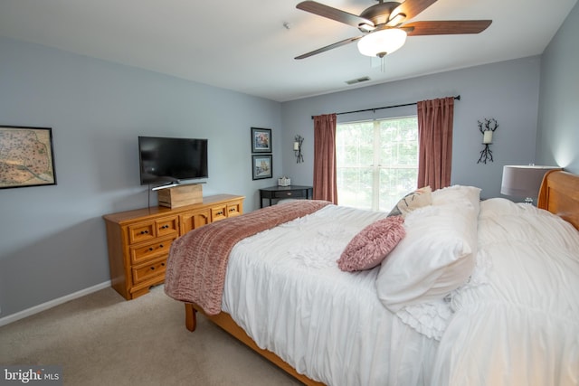 604 Remington Ct, Chalfont, PA 18914 - bedroom with light carpet, ceiling fan, and baseboards