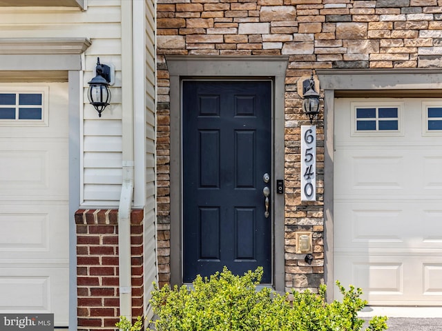 6540 Newton Dr, Frederick, MD 21703 - entrance to property with stone siding