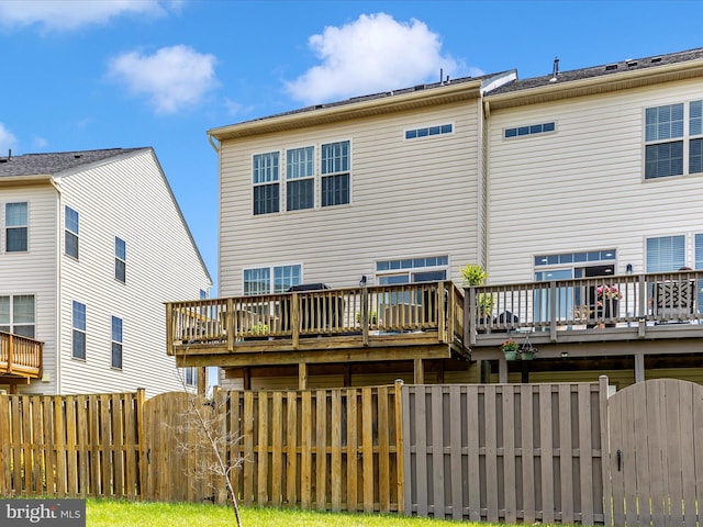 6540 Newton Dr, Frederick, MD 21703 - back of property with a deck and a gate