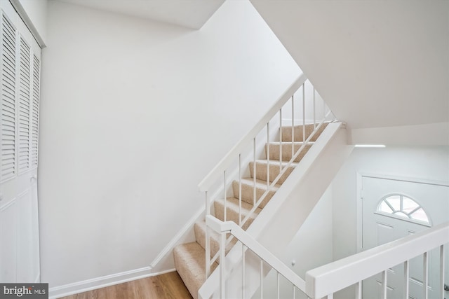 7 Supreme Ct Unit 23-4, Gaithersburg, MD 20878 - staircase featuring wood finished floors