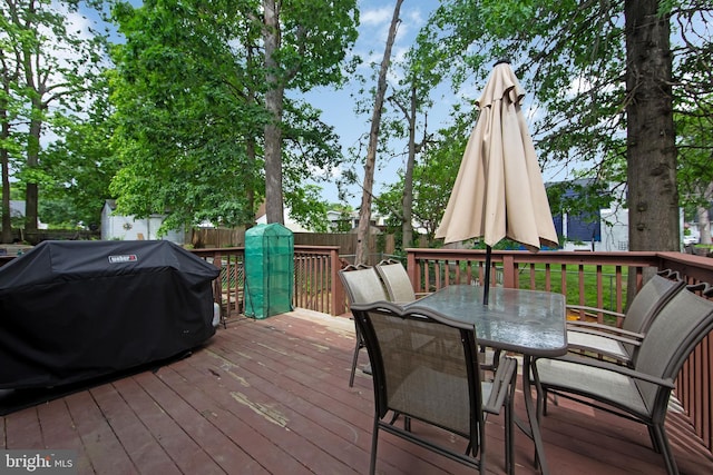 26 Juniper Ave, Somerdale, NJ 08083 - deck featuring outdoor dining area, a fenced backyard, and area for grilling