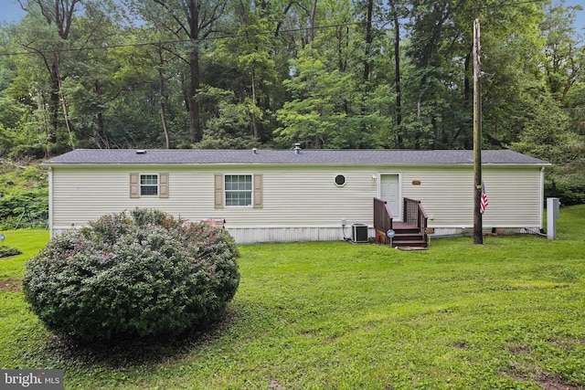 2519 Shureslanding Rd, Darlington, MD 21034 - back of property with central AC and a lawn