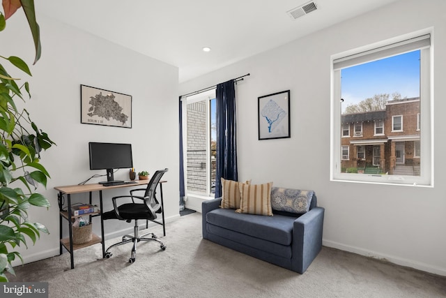 329 Rhode Island Ave NE Unit 104, Washington, DC 20002 - office with carpet, healthy amount of natural light, baseboards, and recessed lighting