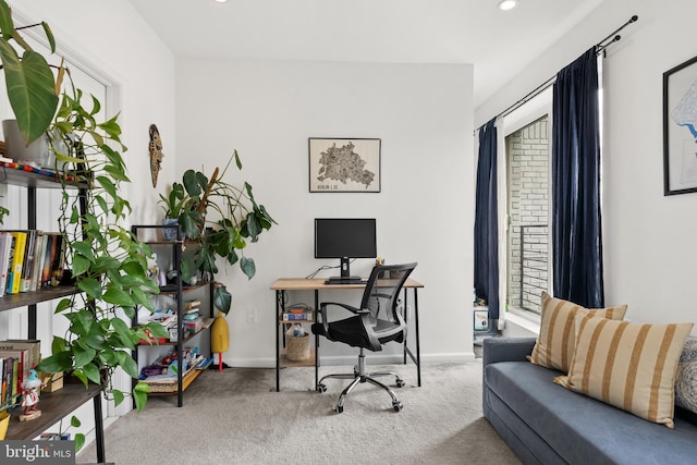 329 Rhode Island Ave NE Unit 104, Washington, DC 20002 - office area featuring carpet floors, recessed lighting, and baseboards