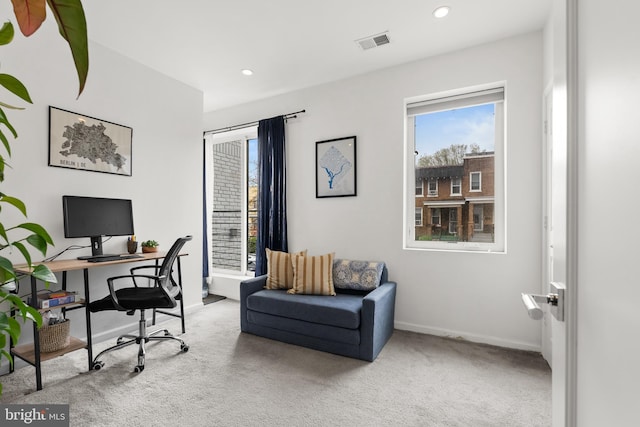 329 Rhode Island Ave NE Unit 104, Washington, DC 20002 - carpeted office with baseboards and recessed lighting